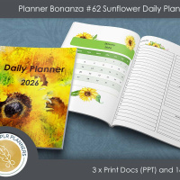 Planner Bonanza # 62 Sunflower Daily Planner 2026 Planner Bonanza # 62 Sunflower Daily Planner 2026