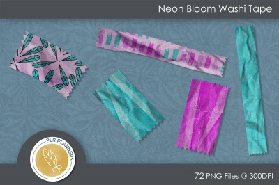 Neon Bloom Washi Tape