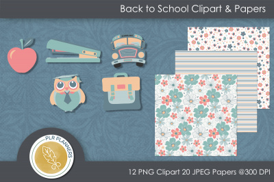 Back To School ClipArt and Papers