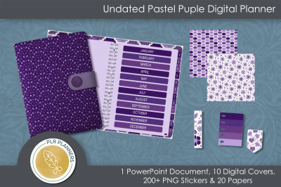 Undated Pastel Purple Digital Planner