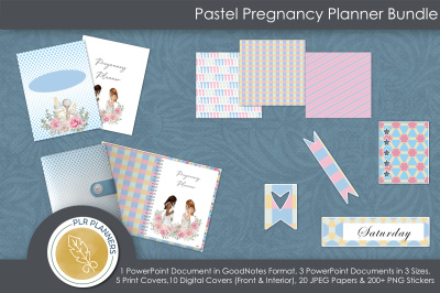 Pastel Pregnancy Planner Bundle