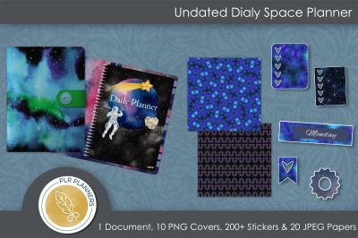 Digital Undated Daily Space Planner