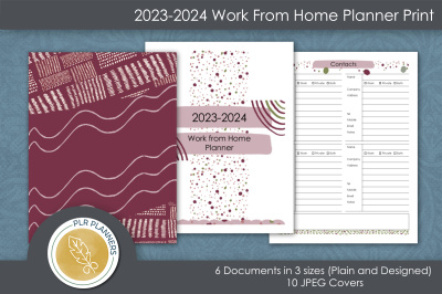 PowerPoint Work from Home Print Planner 23-24