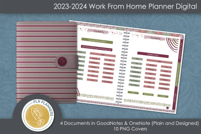 PowerPoint Work from Home Digital Planner 23-24