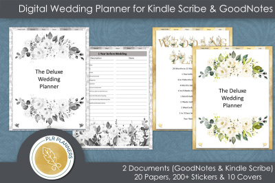Digital Wedding Planner for Kindle Scribe & GoodNotes