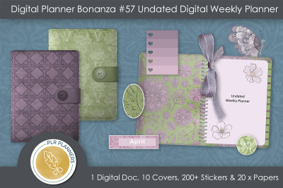 Digital Planner Bonanza # 57 Riveria Digital Undated Weekly Planner