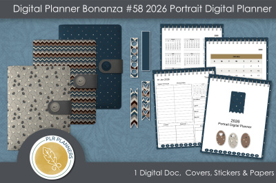 Digital Planner Bonanza # 58 2026 Digital Portrait Planner