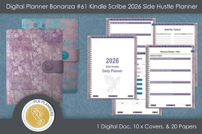 Digital Planner Bonanza # 61 Kindle Scribe 2026 Side Hustle Planner