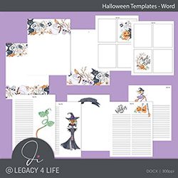 Halloween Word Templates