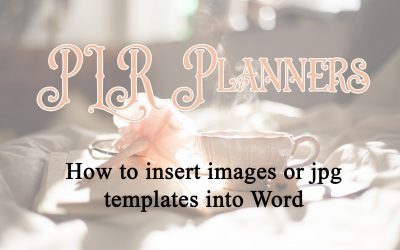 How to insert a jpg template or image into Word