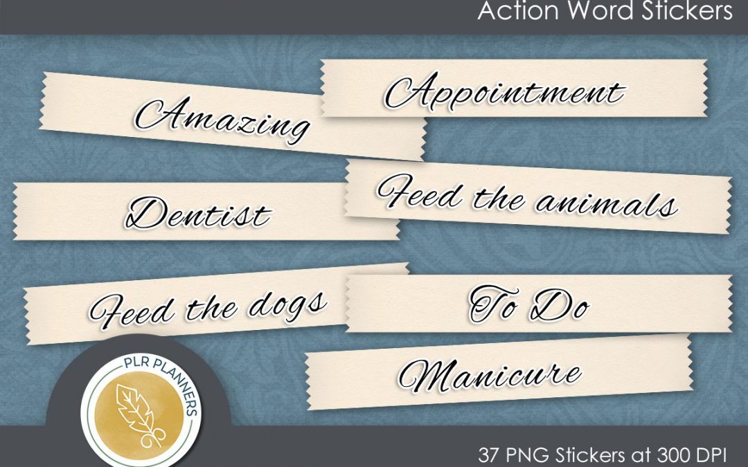 Action Word Stickers – Free