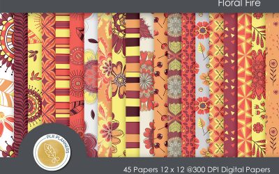 Floral Fire Paper Pack