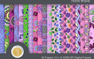 Floral Wave Paper Pack