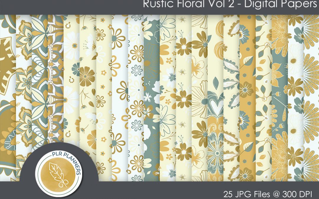 Rustic Floral Paper Pack