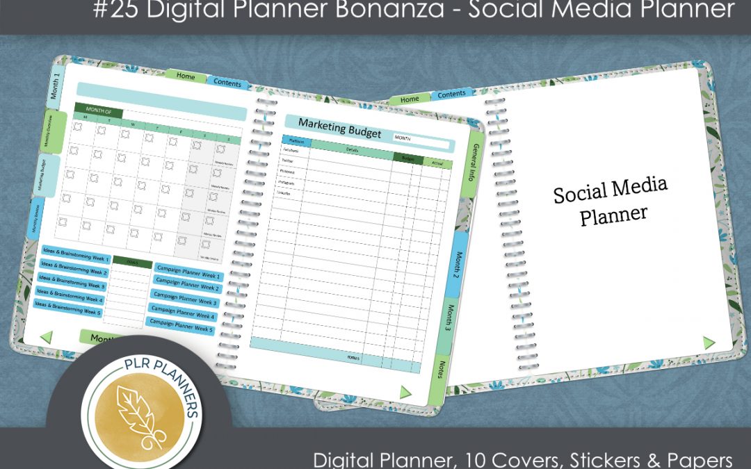 Digital Planner Bonanza # 25 Social Media Digital Planner