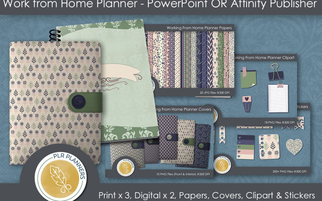 Work from Home Planners (Affinity Publisher or PowerPoint)