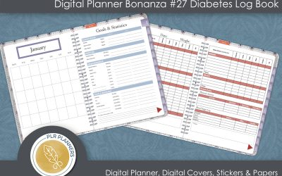 Digital Planner Bonanza # 27 Diabetes Log Book
