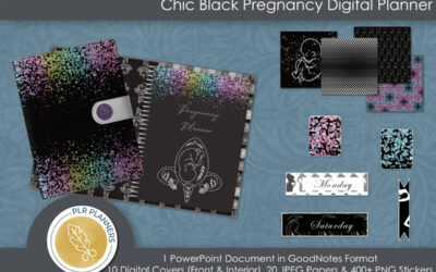 Digital Planner Bonanza # 33 Black Pregnancy Planner