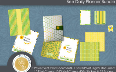 Undated Bee Themed Planner Bundle