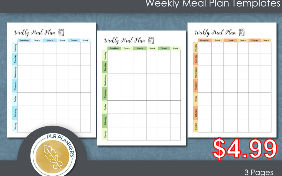 Weekly Meal Plan Template