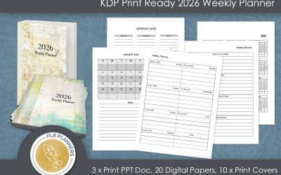 KDP Ready Print 2026 Weekly Planner