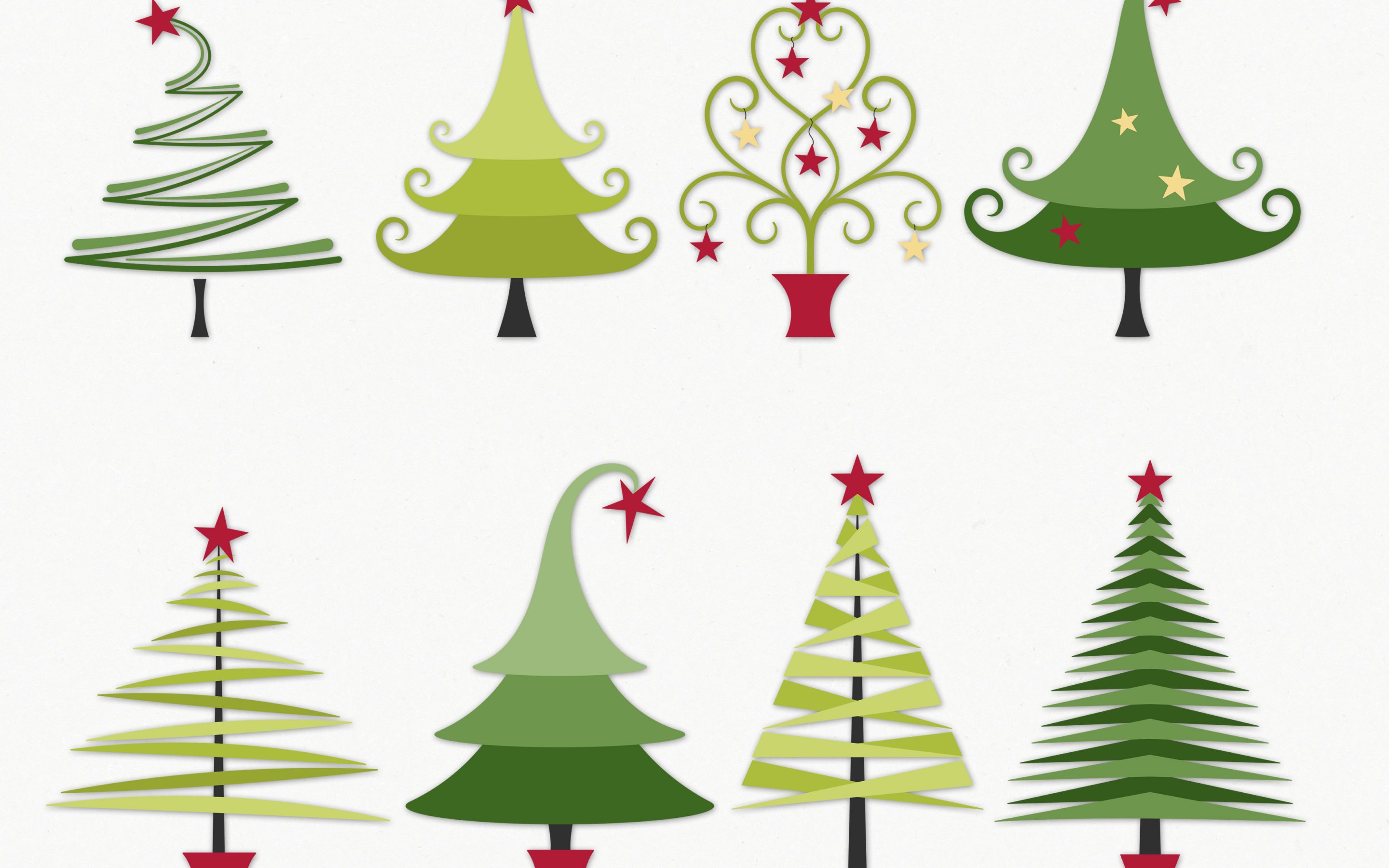 Festive Trees Layered Templates