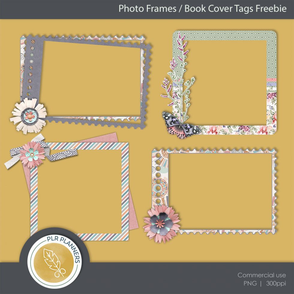 Book Tags / Photo Frames Freebie | PLR Planners - Build a Low Content ...