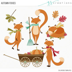 Autumn Foxies Layered Templates